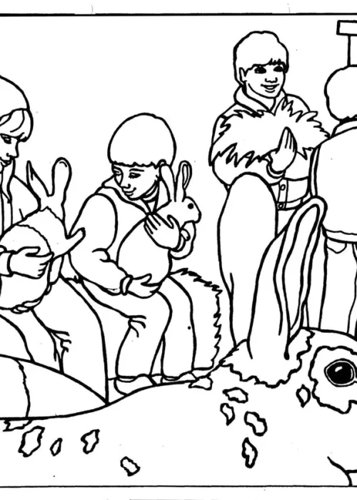 Kleurplaat kinderboerderij