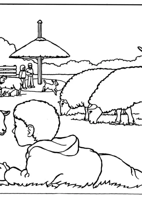 Kleurplaat kinderboerderij